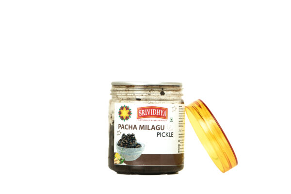Pachai Milagu Pickle – Spicy Green Pepper & Mustard Pickle (150g)